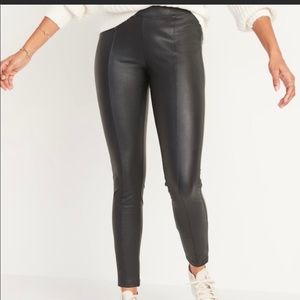 BNWT Old Navy black faux leather pants